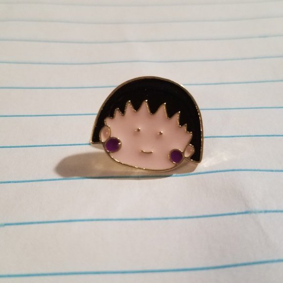 Girl Face Enamel Pin - Picture 1 of 2